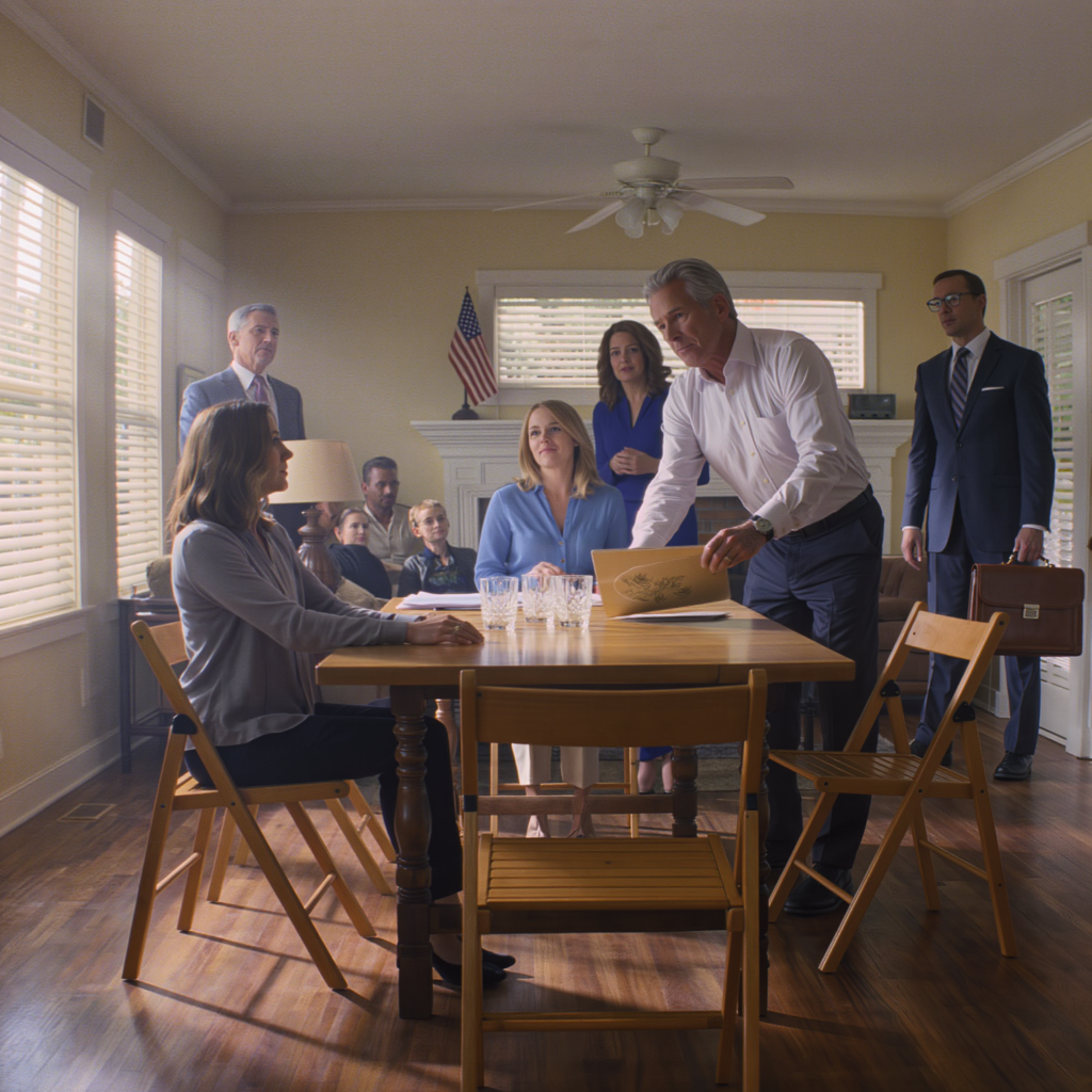 “Sign over the entire $9.8 million estate to your sister,” my father said ice-cold at a packed family meeting. I barely shook my head when my mother lunged, swinging her hand in front of everyone: “You have no choice!” The lawyer stared her straight in the eye, starting a cut-off sentence: “Ma’am, do you know who actually…” My father roared, “KNOW… WHAT?!”