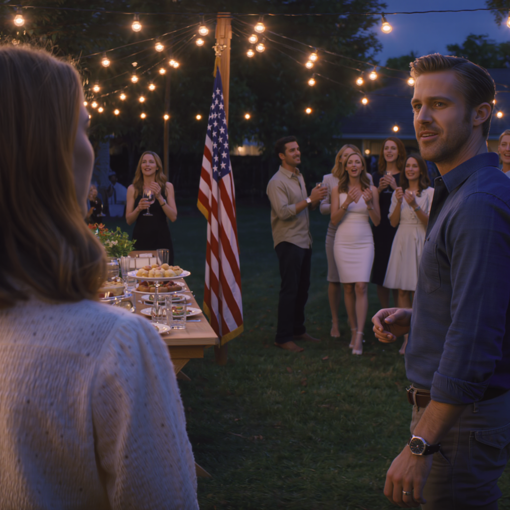 At a family party under the backyard string lights, my brother raised his glass and laughed, “She’s the loser of this family!” My mom smiled in approval, like it was our usual entertainment. But the man in the gray suit—my brother’s most important client—suddenly stood up, stared straight at me, then turned to my brother and asked, baffled: Do you really not know who she is?