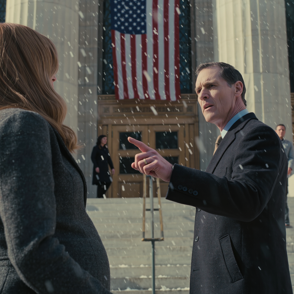 ‘You’re just a burden… take that pregnancy and get out of this house!’—my dad threw me out into the snow and announced he was cutting my name out of the will. I didn’t cry, I just set a small gift box on the dinner table… then turned around and disappeared. Seven years later, my lawyer called: ‘Ma’am, he’s in the boardroom, waiting to sign.’ I smiled, walked in, and said…