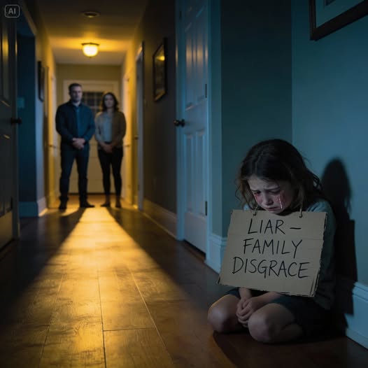 At christmas, as i worked, my family branded my 7-year-old daughter a “liar,” hung a “family disgrace” sign on her, and abandoned her hungry in the corner for hours. i didn’t cry at all, i responded with action, and two days later my phone wouldn’t stop ringing with their frantic calls…