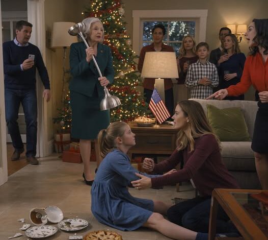 At A Christmas Party, My Sick 10-Year-Old Daughter Slipped, Bumped The Table, And Dropped An Apple Pie. My Sister Screamed, Calling Her A “Disgusting Kid” And Saying She Ruined Everything. Then My Mom Snatched A Heavy Metal Lamp And Everything Went Sideways. My Daughter Staggered And Dropped To The Floor. Before I Could Reach Her, My Mom Did Something Even More Heartless—Something Worse Than Before, But…