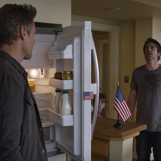 Weekend. My dad came to pick up my son to take him out, opened the fridge in my tiny apartment and froze: empty in a way that felt eerie. He turned to me, voice cold as a knife: “You make three thousand dollars a month—so why is this boy hungry?” I hadn’t even started explaining when my husband walked out, chin high: “I gave all her salary to my mother.” Dad just silently took off his jacket… and in that instant, the cramped kitchen—stale with cold coffee—felt like the air had been sucked out of it.