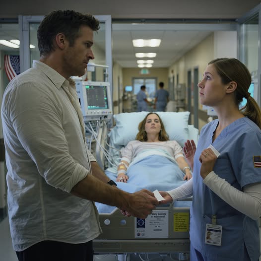 I Ran To The Hospital To See My Daughter In The Icu. Suddenly, A Nurse Whispered: “Wait Here—Trust Me. Don’t Let Them See You…” I Stepped Back Behind The Door Of The Next Room, My Heart Pounding. A Minute Later, What I Saw…