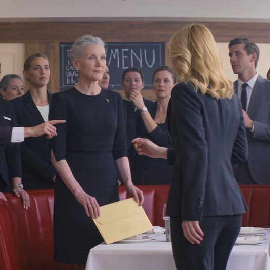 Right after my husband’s funeral, we all gathered at a restaurant. The moment I sat down, my stepdaughter sneered, “Find another table. This one is for real family, not a second wife who married for money.” Everyone laughed. I didn’t argue—I simply set an envelope on the table and said, “Your father left me this letter. Read it before you celebrate too much.” The way their smiles faltered and the table went suddenly quiet was unforgettable.