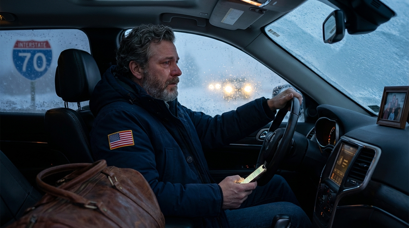 I sat stranded on a Colorado interstate for nine hours while the snow buried my truck, and when I begged my mom to pick up my kids from school, she sighed and said she was busy getting my sister’s dog groomed—then told me to “call an Uber,” so I paid $340 while my children waited scared and forgotten, and that night I quietly erased my parents from my phone plan, my home paperwork, and my life insurance—until three years later she texted, “Your dad had a heart attack.”