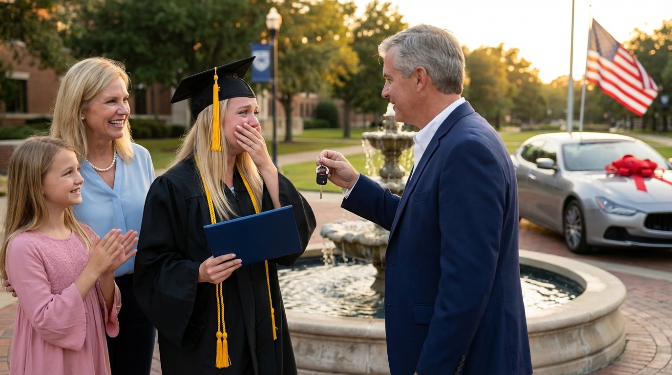 “Take The Bus—We’re Buying Your Sister A Mercedes,” My Father Said. At Graduation, The Dean Announced, “And Now… Our Youngest Billionaire Graduate…” And My Father’s Smile Froze.