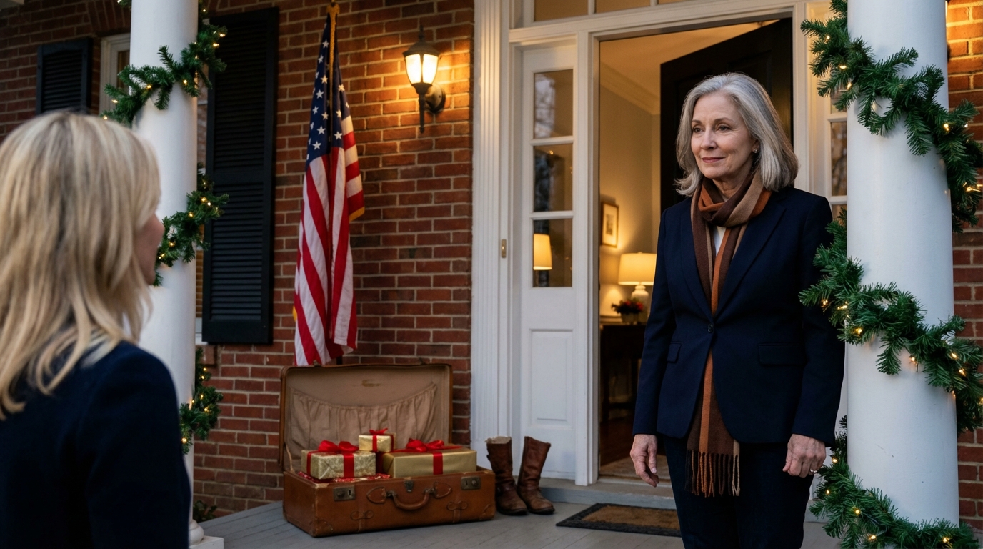 My mother begged me to fly 10 hours from London to San Diego for Christmas; when she opened the door, there was no hello, no hug—just a glance at my suitcase and: “You’ll babysit your brother’s kids. We’re going on a family trip.” My brother sneered, egging the kids on: “Don’t wipe your snot on her,” and they all laughed; I set the gifts down, remembered a strange email about the house… then smiled and said one thing—and my mom could only whisper: “No… no way!!!”