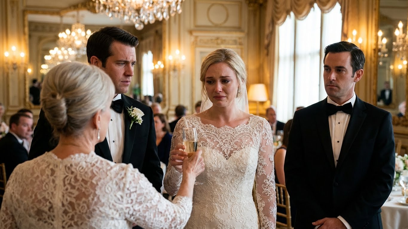 My mother-in-law slipped something into my champagne at our wedding, so I switched the glasses and stayed silent.