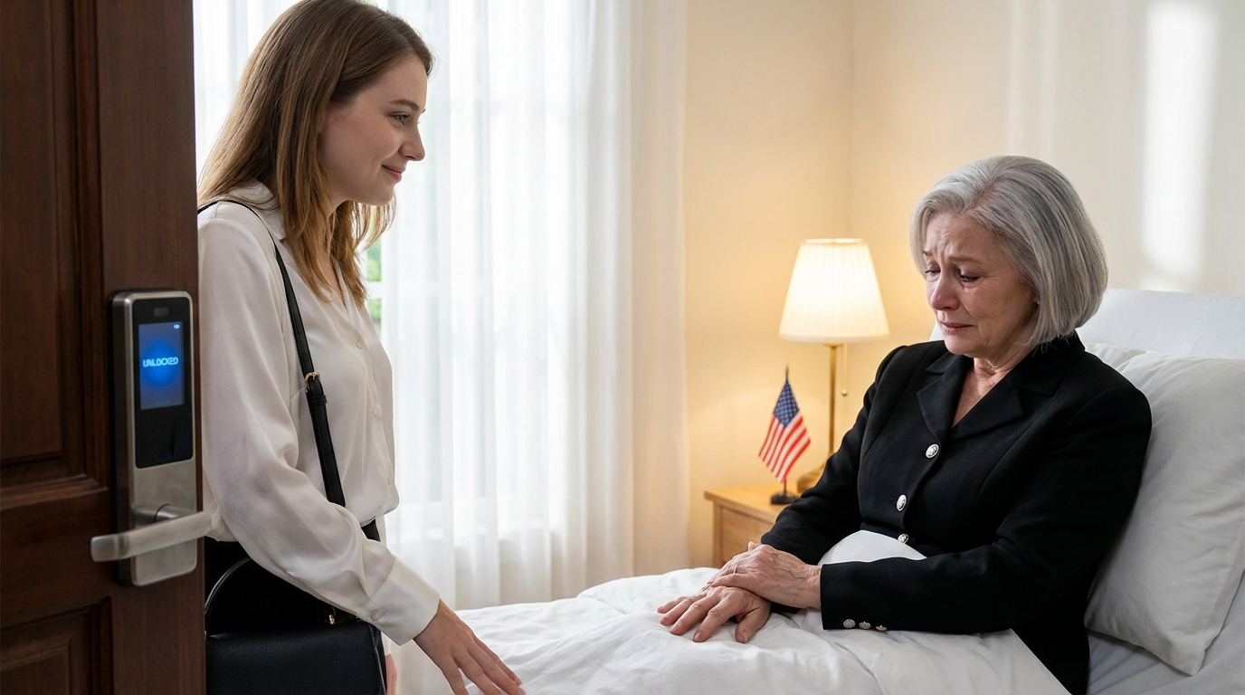 When the doctor said I only had three days left, my daughter-in-law squeezed my hand, crying and begging to leave the room, then whispered… She thought no one would know what she did after she left because everyone was looking at me, not her. What she didn’t see was the tiny camera above my bed… and the plan I had devised months earlier.