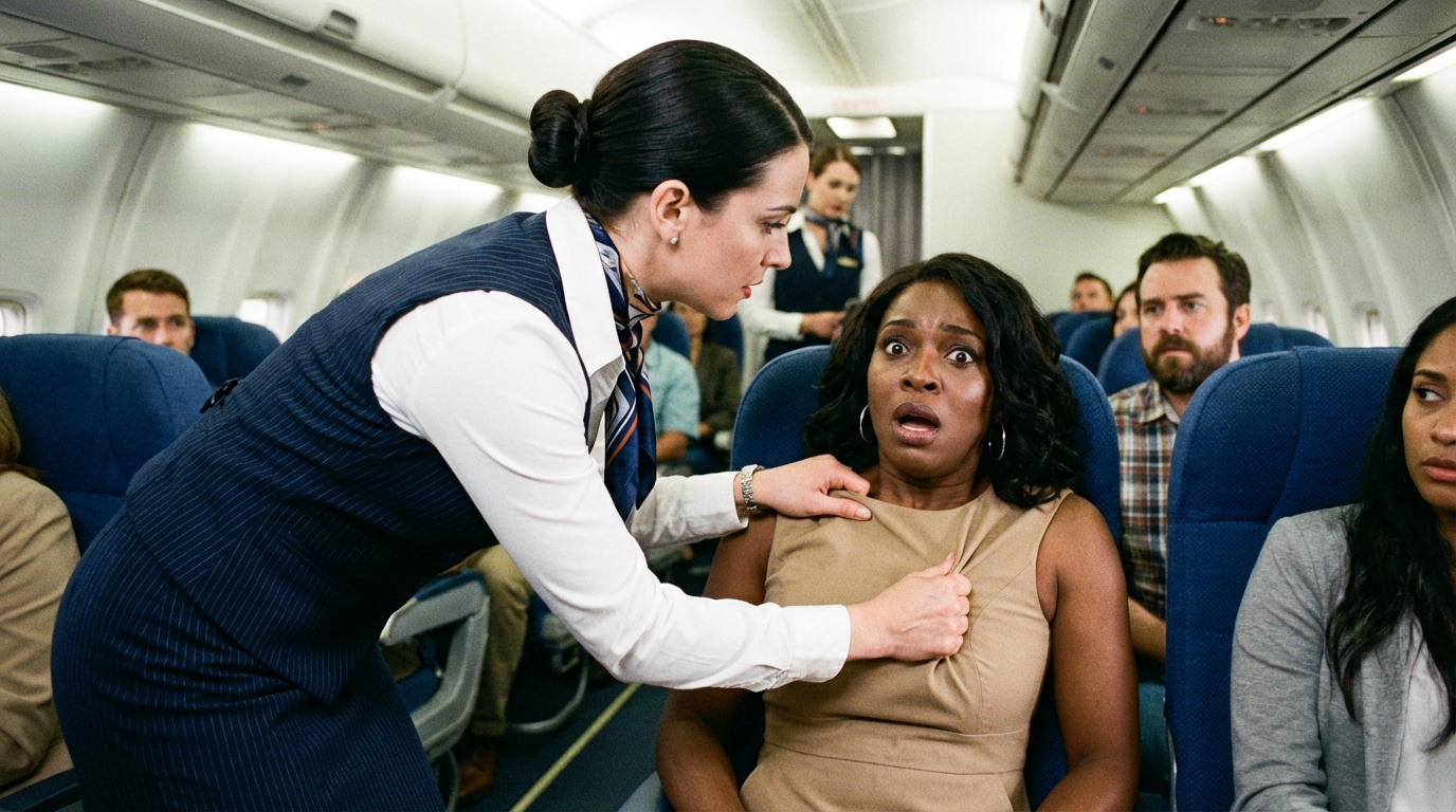 The Flight Attendant Tried to Humiliate a “Nobody” in First Class—Until One Quiet Call Exposed Who He Really Was, and the Airline’s Power Game Exploded Mid-Flight