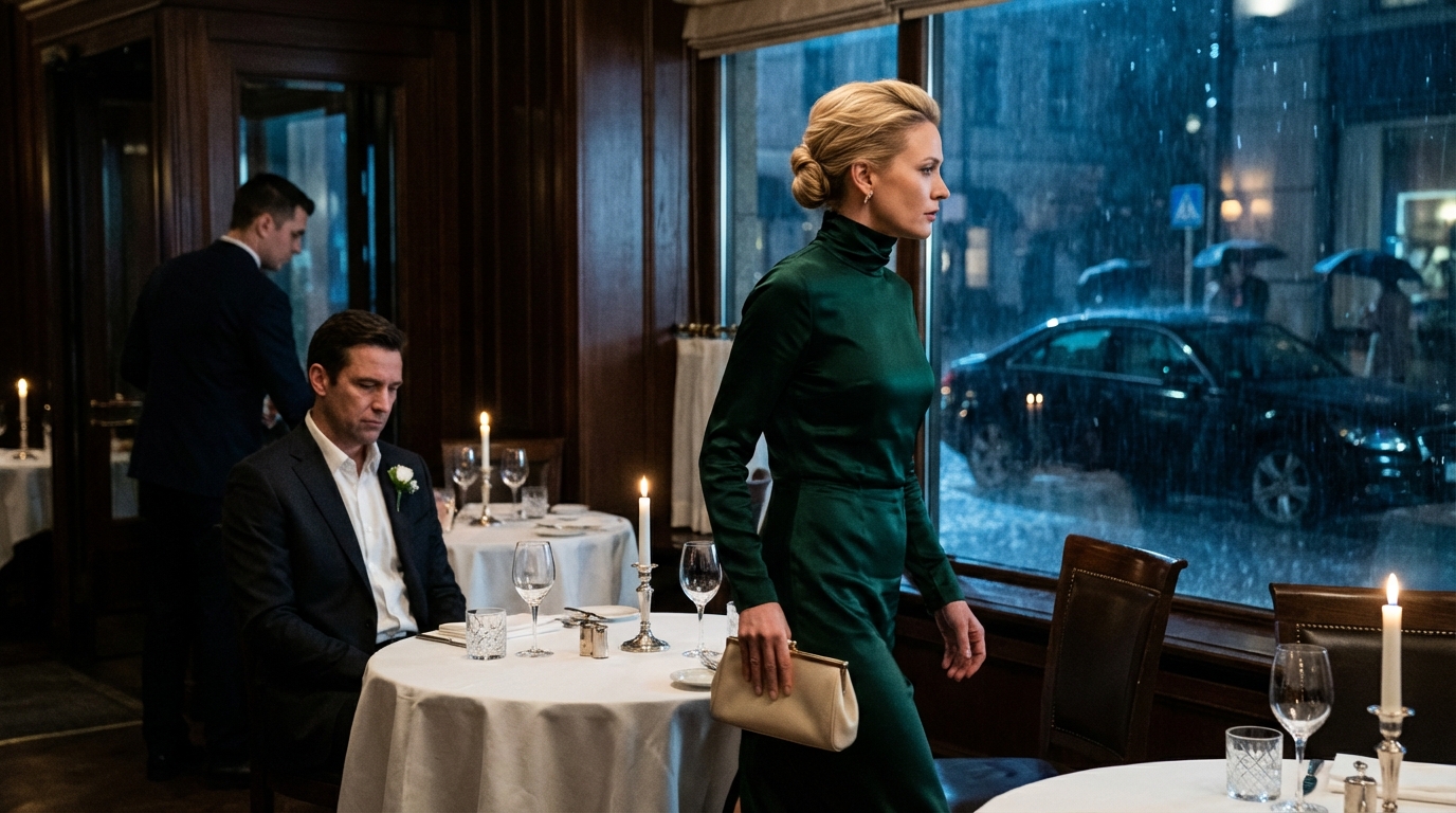 During dinner with her husband, her phone rang: ‘Get up and go. Don’t say anything to him.’ She smiled as if nothing had happened, placed her napkin on her plate, and walked to the parking lot with her heart pounding because the number wasn’t saved, but the message knew their table, her outfit, and the exact time. When she saw what was waiting beside her car, she understood why it had to be silent.