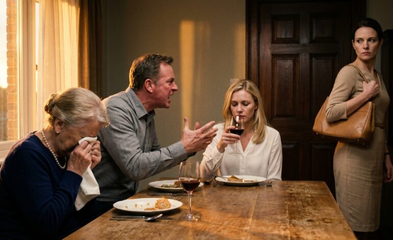 At dinner, my son said, “You’re not half the woman Dad’s new wife is.” I pushed my chair back and smiled. “Then tell her to cover your mortgage next month.” My son went pale. “Wait… you’ve been paying our mortgage? I thought Dad was!”