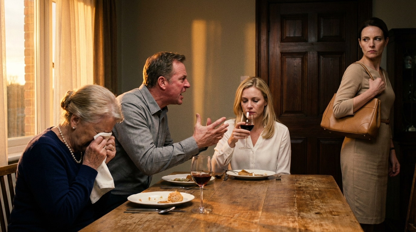 At dinner, my son said, “You’re not half the woman Dad’s new wife is.” I pushed my chair back and smiled. “Then tell her to cover your mortgage next month.” My son went pale. “Wait… you’ve been paying our mortgage? I thought Dad was!”