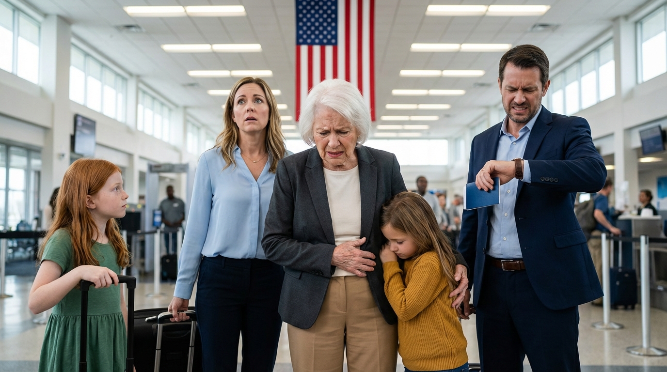 I spent $35,000 to join my family’s trip to Europe. But at the airport, my daughter said, “I think I forgot your ticket, go back home.” It turned out they had planned to leave me behind from the start… Three weeks later, they came back and turned pale when they saw me standing next to a man, because that man was…