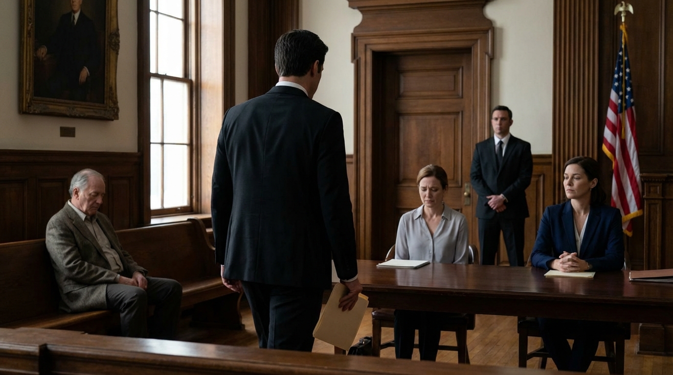 My Wealthy Sister Walked Into Court Like It Was Already Hers. Her Attorney Slid The Motion Forward: “All Of The Inheritance. Effective Immediately.” My Parents Nodded Like They’d Rehearsed It. The Judge Looked At Me: “Do You Object?” I Said Only, “I Want To Wait Until The Last Person Arrives.” The Door Opened. A Man In A Black Suit Stepped In, Held Up An Envelope, And Called My Name. The Judge Blinked, Reached For His Glasses, And Whispered “THAT… CAN’T BE…”