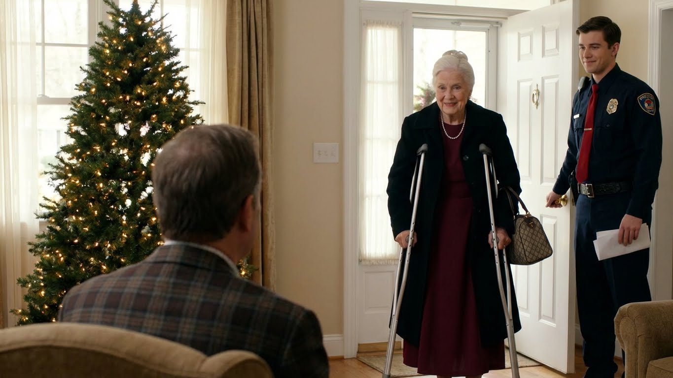 I trudged into Christmas dinner with my legs in stiff casts. A few days earlier, my daughter-in-law had raised her hand – and I had collapsed. As soon as I entered the house, my son smirked and said, ‘My wife just taught you a lesson. A lesson you deserved.’ Then the doorbell rang. I smiled, opened the door, and said, ‘Come in, police officer.’