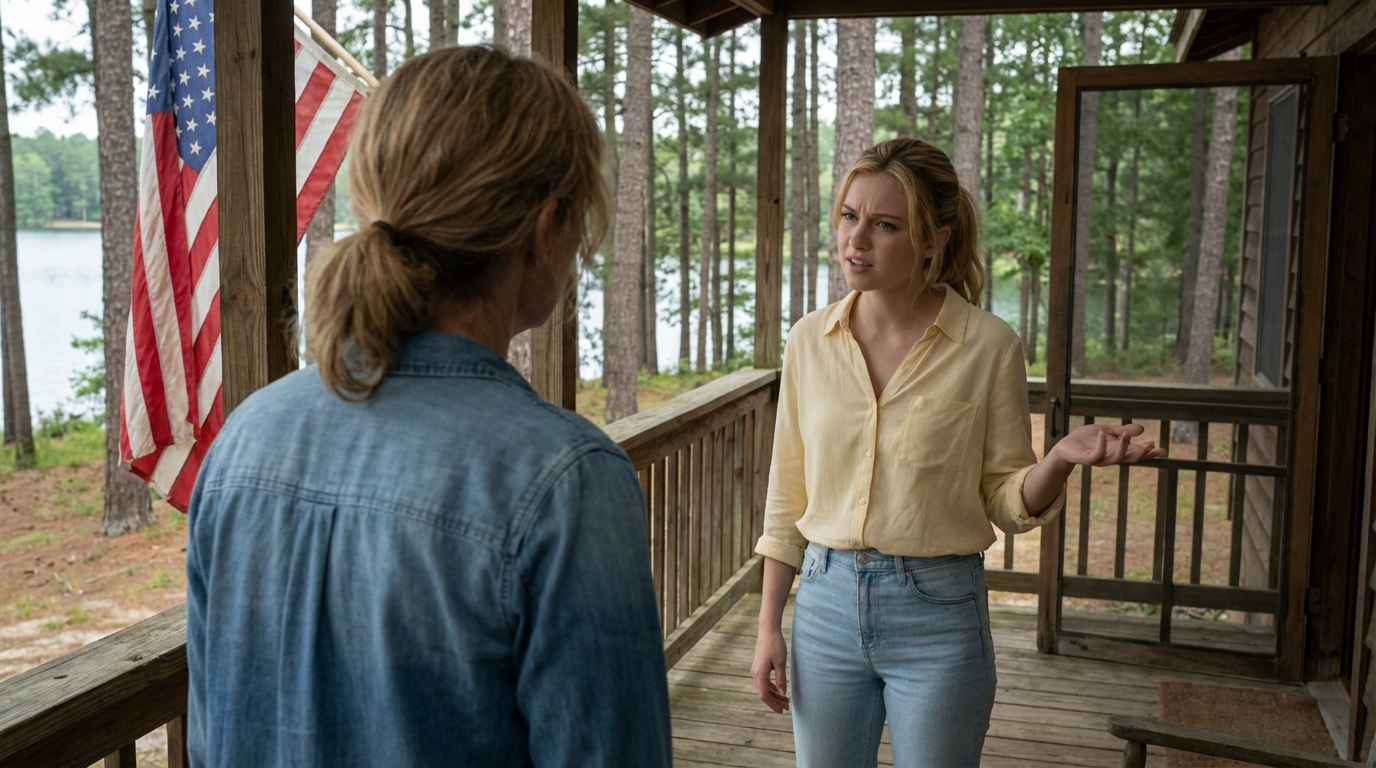 My stepmom said, “You’re not going anywhere, this trip is only for a real family!”… but they still booked 10 days at the lake house under my name without even asking; I didn’t argue, I just requested time off early and drove up first “to get things ready”… when they hauled their suitcases up the steps, the key suddenly became useless, I cracked the door and said one sentence that froze them all…