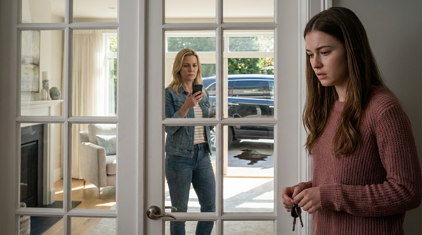 I came home early. My sister didn’t see me, still talking on the phone in a cold voice: “Yeah, I already ‘handled’ the brakes—tomorrow everything will be over.” I started trembling, but I didn’t scream. I quietly backed away, called a tow truck, and had the SUV hauled straight to her house. I handed the keys to her husband and said only: “A gift from your wife.” Two hours later…