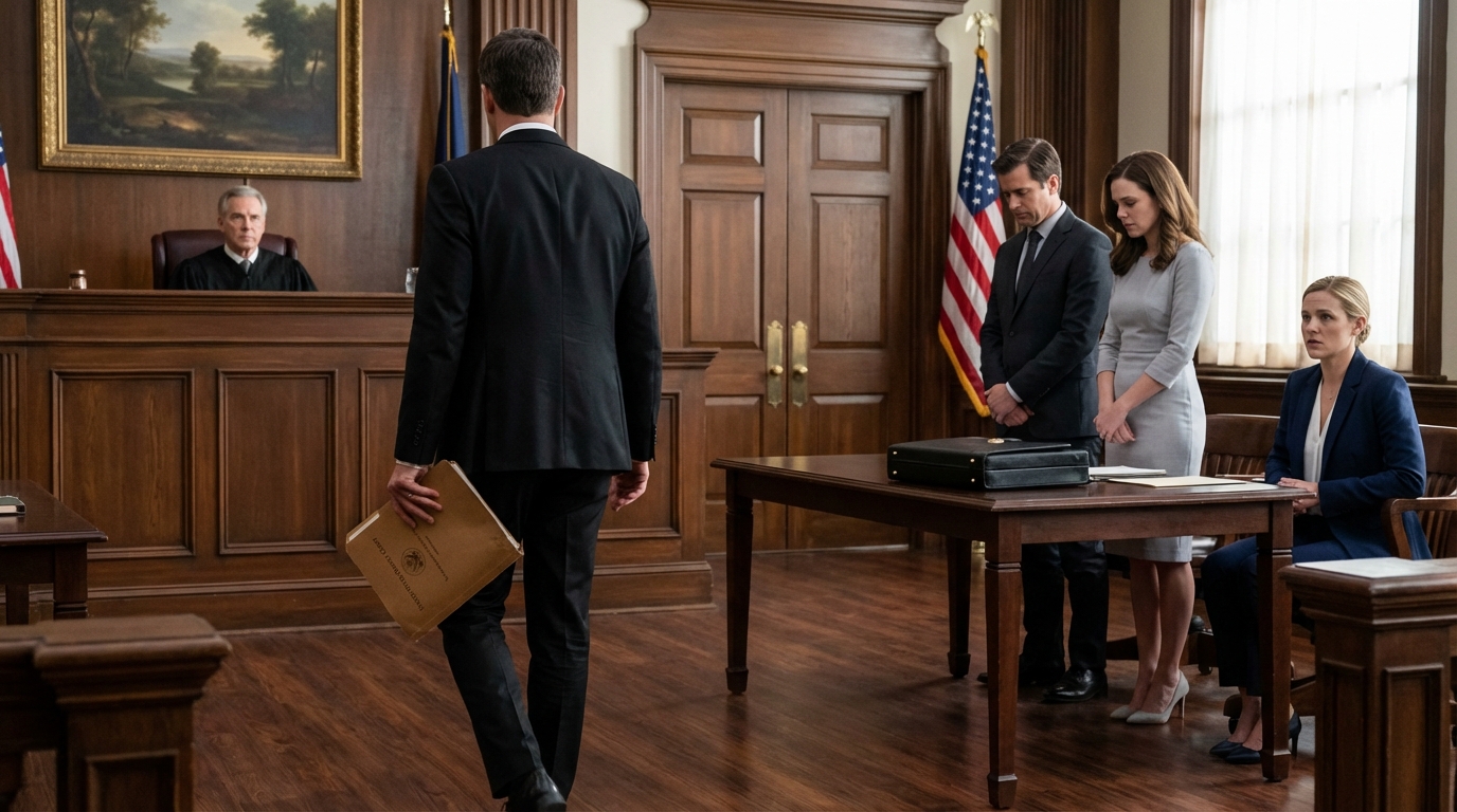 My Wealthy Sister Walked Into Court Like It Was Already Hers. Her Attorney Slid The Motion Forward: “All Of The Inheritance. Effective Immediately.” My Parents Nodded Like They’d Rehearsed It. The Judge Looked At Me: “Do You Object?” I Said Only, “I Want To Wait Until The Last Person Arrives.” The Door Opened. A Man In A Black Suit Stepped In, Held Up An Envelope, And Called My Name. The Judge Blinked, Reached For His Glasses, And Whispered “THAT… CAN’T BE…”