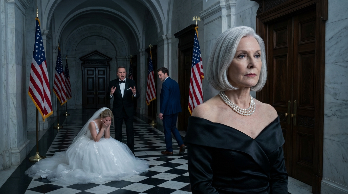 “What are you doing here? You were uninvited yesterday!” my son’s bride snapped—right in the middle of the wedding that I was paying for. I didn’t raise my voice. I just smiled and said, “I’m leaving. But before I go, meet my special guest… an old friend of yours.” The moment she realized who it was, her face turned pale—then she fainted.