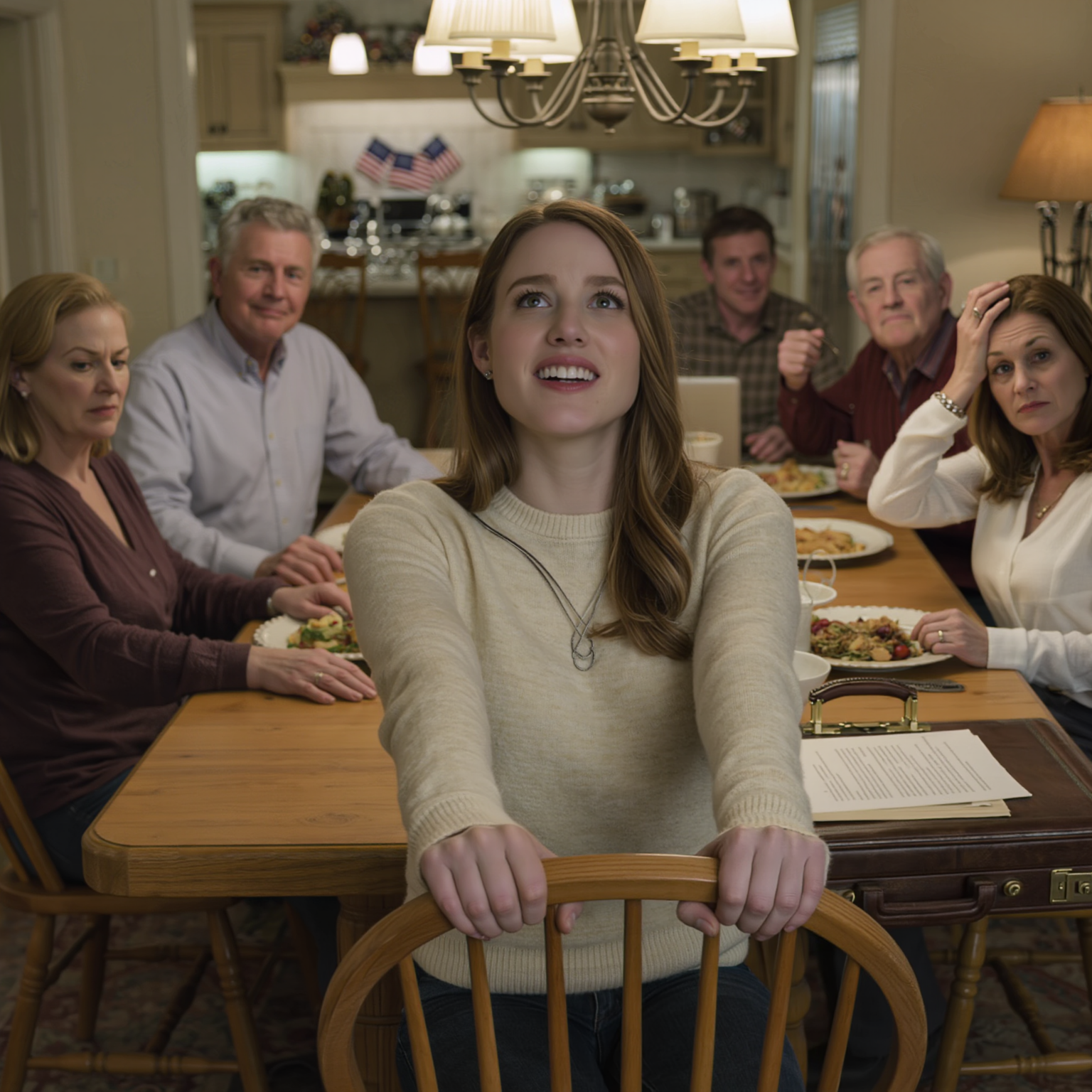 My mother begged me to come home for the holidays. After a 10-hour journey, I stood on her porch with my suitcase, tired but hopeful. She opened the door no greetings, no hugs just said, ‘You’ll look after your brother’s nieces and nephews. The whole family is going on holiday.’ Behind her, my brother grinned and told the children, ‘Don’t bother Grandma.’ Everyone burst out laughing as if I were the maid they had hired. I just smiled and said something calmly… and the laughter didn’t stop, it just paused. My mother’s mouth was dry. She kept shaking her head, whispering, ‘No… no… absolutely not.’