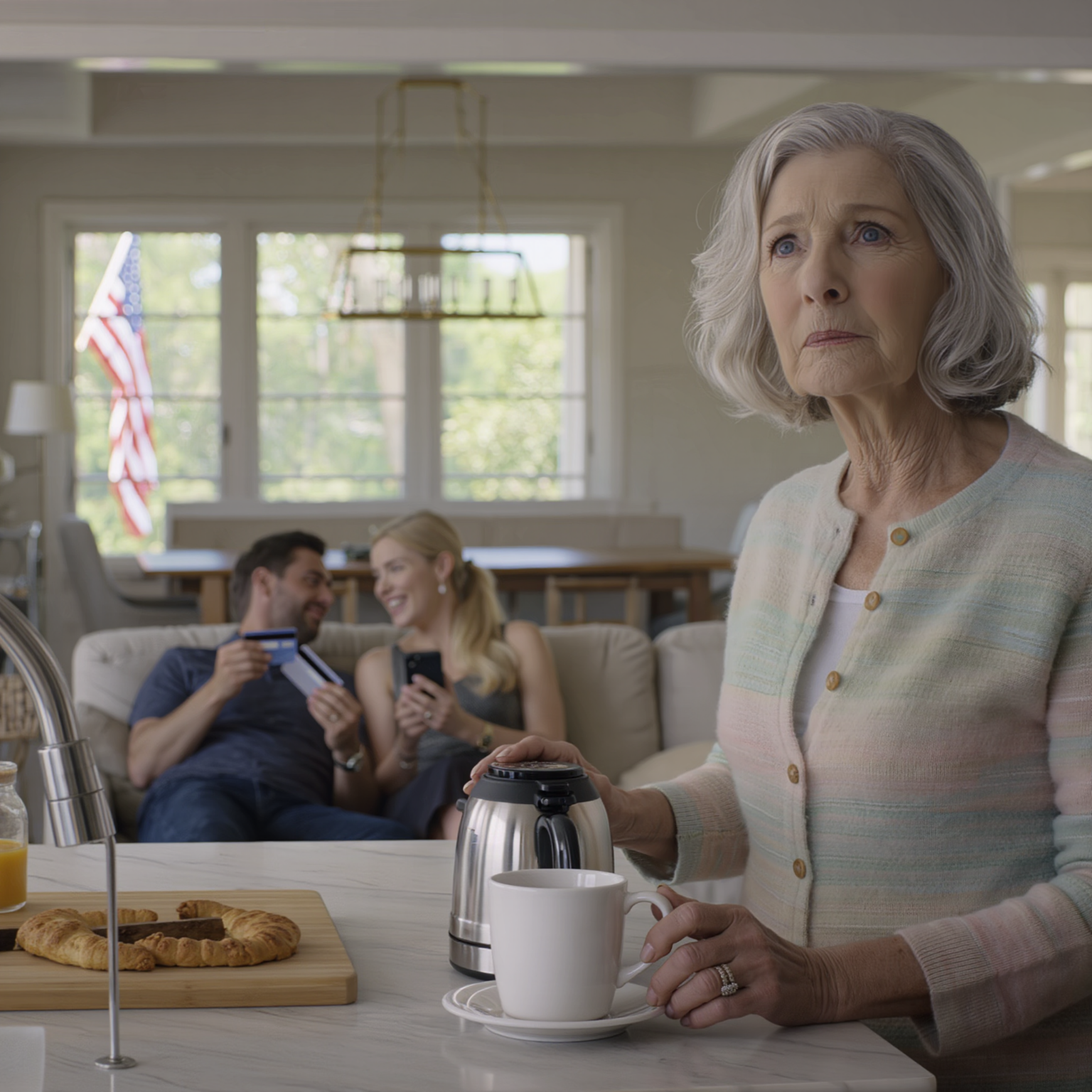 “She’s only good for covering all our expenses!” my daughter-in-law smirked, and my son sitting beside her laughed along. I said nothing. The next morning, my son called in a panic: “Mom, why are all the cards blocked? My mother-in-law couldn’t pay for lunch at the restaurant—people kept staring at us!” My reply left them stunned.