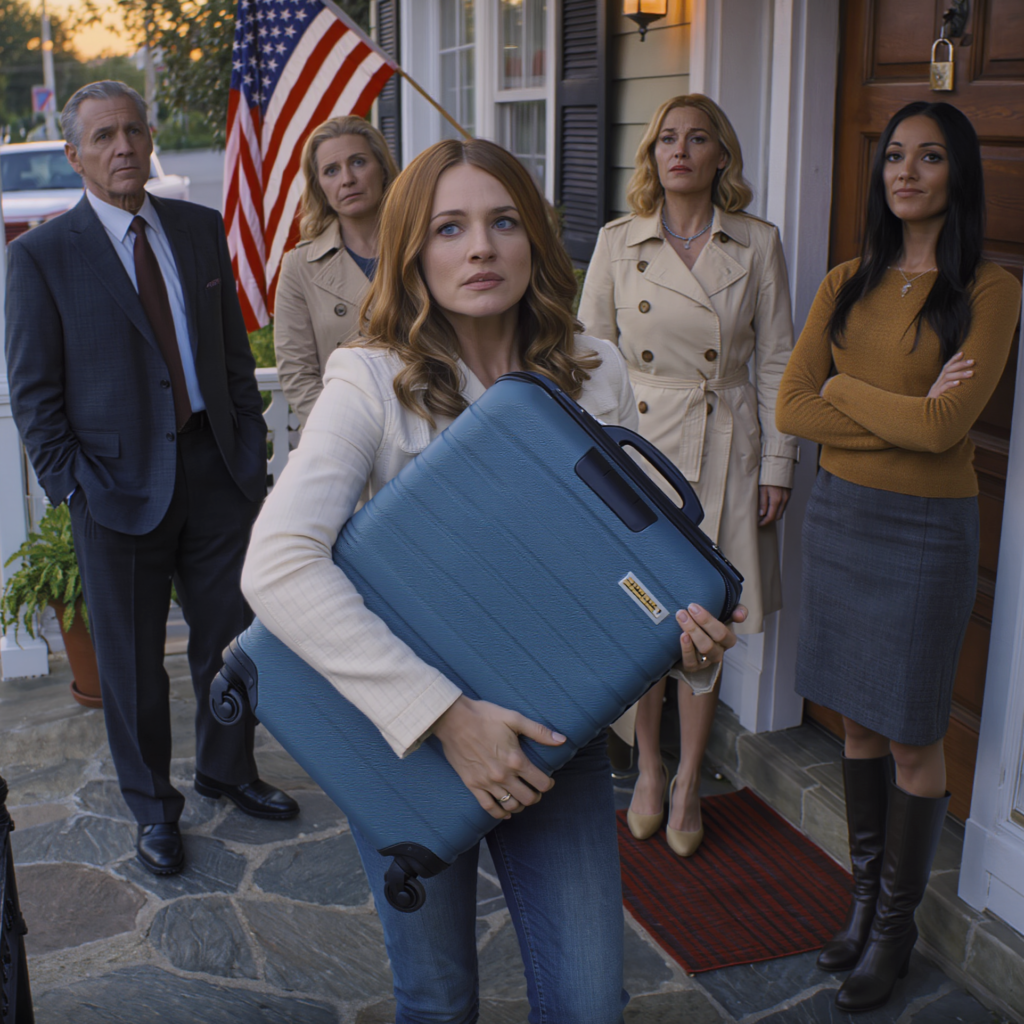 “Leave the key — and don’t come back,” my father said right in the middle of dinner. My mother just stared at me, then nodded as she said, “This house was never yours.” My sister slid a suitcase toward me — already packed — like I was just a guest checking out. They erased every trace of me room by room… until the bank called me. And then… everything collapsed.