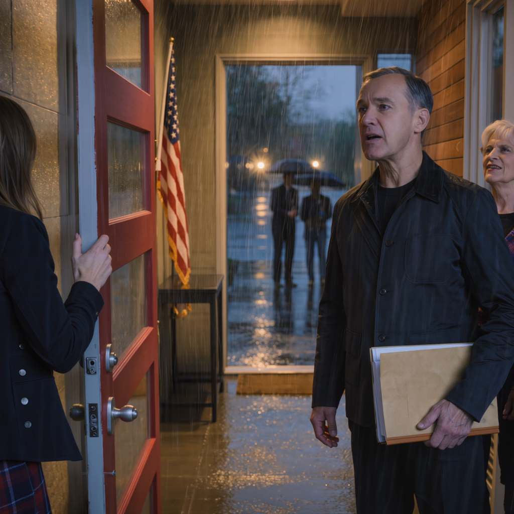 In 11th grade, my parents threw me out because of a test with two pink lines. I swore I would never need them again. Twenty two years later, they suddenly showed up outside my luxury apartment and said, “Let us see the child,” then started talking about grandparent rights and the Prescott name. I looked them in the eye and answered with one sentence that made them go pale.