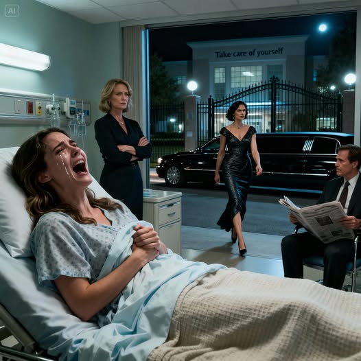 Labor tore through me, and my mother’s voice was cruel. “Stop being dramatic. Women used to handle this alone.” I reached for my father, desperate, but he didn’t even look up from his paper. I felt abandoned in the worst moment of my life. Then headlights flashed across the window. A sleek limousine stopped at the curb. My parents scoffed—until the door opened. The figure who stepped out made them go completely still… and suddenly, everything changed.