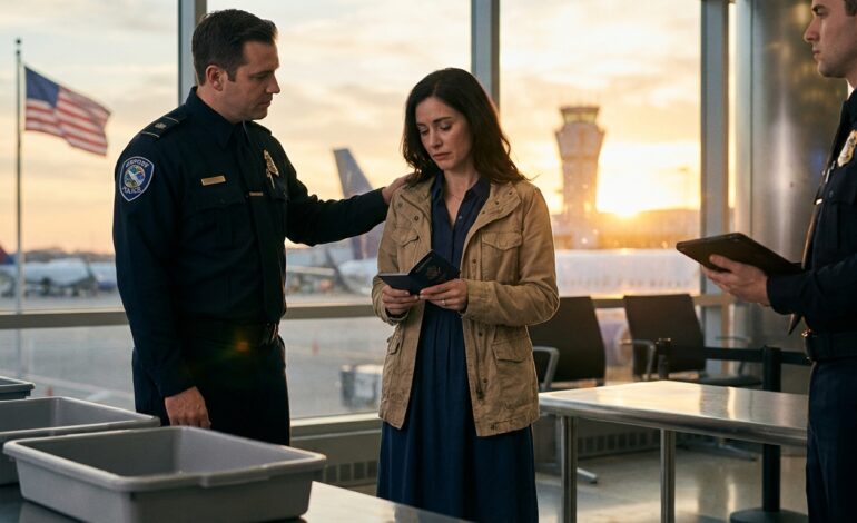 I Was At Airport Security, Belt In My Hands, Boarding Pass On The Tray. Then An Airport Officer Stepped Up: “Ma’am, Come With Us.” He Showed Me A Report—My Name, Serious Accusations. My Greedy Parents Had Filed It… Just To Make Me Miss My Flight. Because That Morning Was The Probate Hearing: Grandpa’s Will—My Inheritance. I Stayed Calm And Said Only: “Pull The Emergency Call Log. Right Now.” The Officer Checked His Screen, Paused, And His Tone Changed — But As Soon AS HE READ THE CALLER’S NAME…
