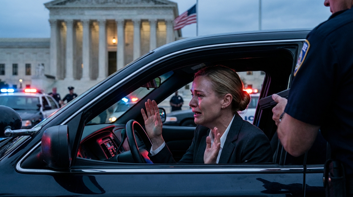 Police Pulled Me Over With Weapons Ready. I Froze Behind The Wheel While Cars Slowed To Watch. One Officer Called My Name And Ordered Me Out. He Said My Car Had Been Reported Stolen—An Active Case—And The Alert Tagged Me As “High Risk.” My Stomach Dropped, Because I Knew Exactly Who Would Try This. My Sister Wanted Me Stuck On The Side Of The Road So I’d Miss Grandpa’s Probate Hearing. I Took A Breath And Said, “Can You Check Who Filed The Report… And The Exact Time?” The Officer Looked At His Screen, Paused—Then Turned Back To Me And Said… “Ma’am… Your Sister Just…”