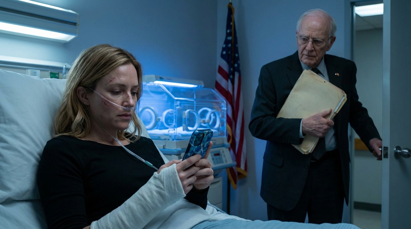 After my crash landed me in the ICU, my parents refused to hold my six-week-old baby—“your sister never has these emergencies”—so while she sailed the Caribbean, I hired care from my hospital bed and shut off the $4,500 a month I’d been sending for nine years ($486,000)… until Grandpa walked in with a thick folder.