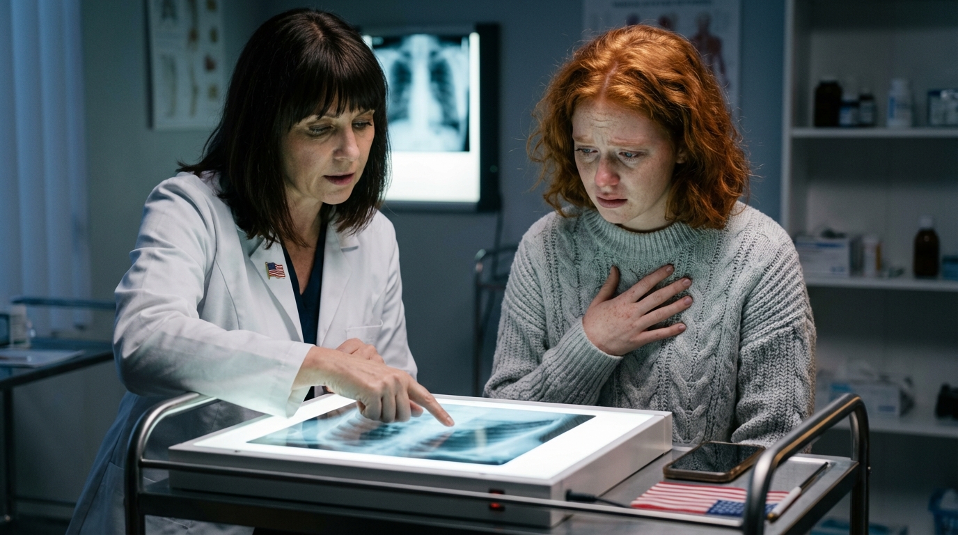 My brother broke my ribs, my mom whispered, “Stay quiet—he has a future,” but my doctor didn’t blink; she saw the bruises, looked at me, said, “You’re safe now,” and then picked up the phone.