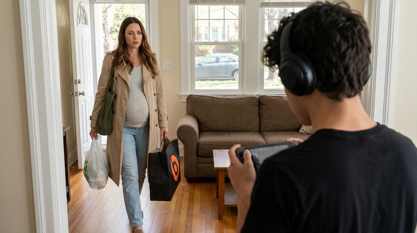 I Was Seven Months Pregnant, Carrying Groceries Up Three Flights Of Stairs While My Husband Sat On The Couch Playing Video Games. When I Finally Set The Bags Down, Sweating And Out Of Breath, He Looked At Me And Said, “You’re Getting Disgusting To Look At. You Better Lose That Weight Fast, Or I’ll Find Someone Who Actually Takes Care Of Herself.” His Friends Laughed. I Just Smiled. 72 HOURS LATER, HE WAS CALLING ME NONSTOP, BEGGING ME…I Was Seven Months Pregnant, Carrying Groceries Up Three Flights Of Stairs While My Husband Sat On The Couch Playing Video Games. When I Finally Set The Bags Down, Sweating And Out Of Breath, He Looked At Me And Said, “You’re Getting Disgusting To Look At. You Better Lose That Weight Fast, Or I’ll Find Someone Who Actually Takes Care Of Herself.” His Friends Laughed. I Just Smiled. 72 HOURS LATER, HE WAS CALLING ME NONSTOP, BEGGING ME…