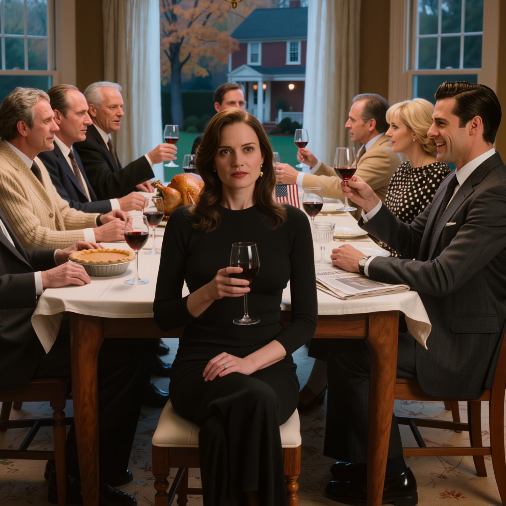 Pendant le dîner de Thanksgiving, mon mari leva son verre : « À un nouveau départ… sans toi. » Ses amis applaudirent, et ma famille fit semblant de ne pas entendre. Je pris une gorgée de mon vin préféré et lui souris en retour, levant mon verre : « À un nouveau départ. » Ce qu’il ignorait… c’est que j’étais déjà prête. Le mois suivant allait être intéressant…